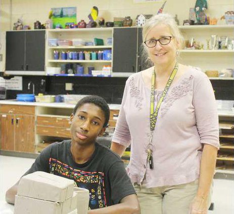 Marti Wallace and Student